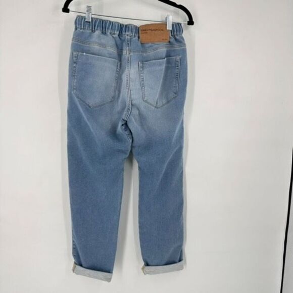 One Teaspoon Pacifica Luxe Stretch Drawstring Boyfriend Pull On Jeans XS - Picture 10 of 13